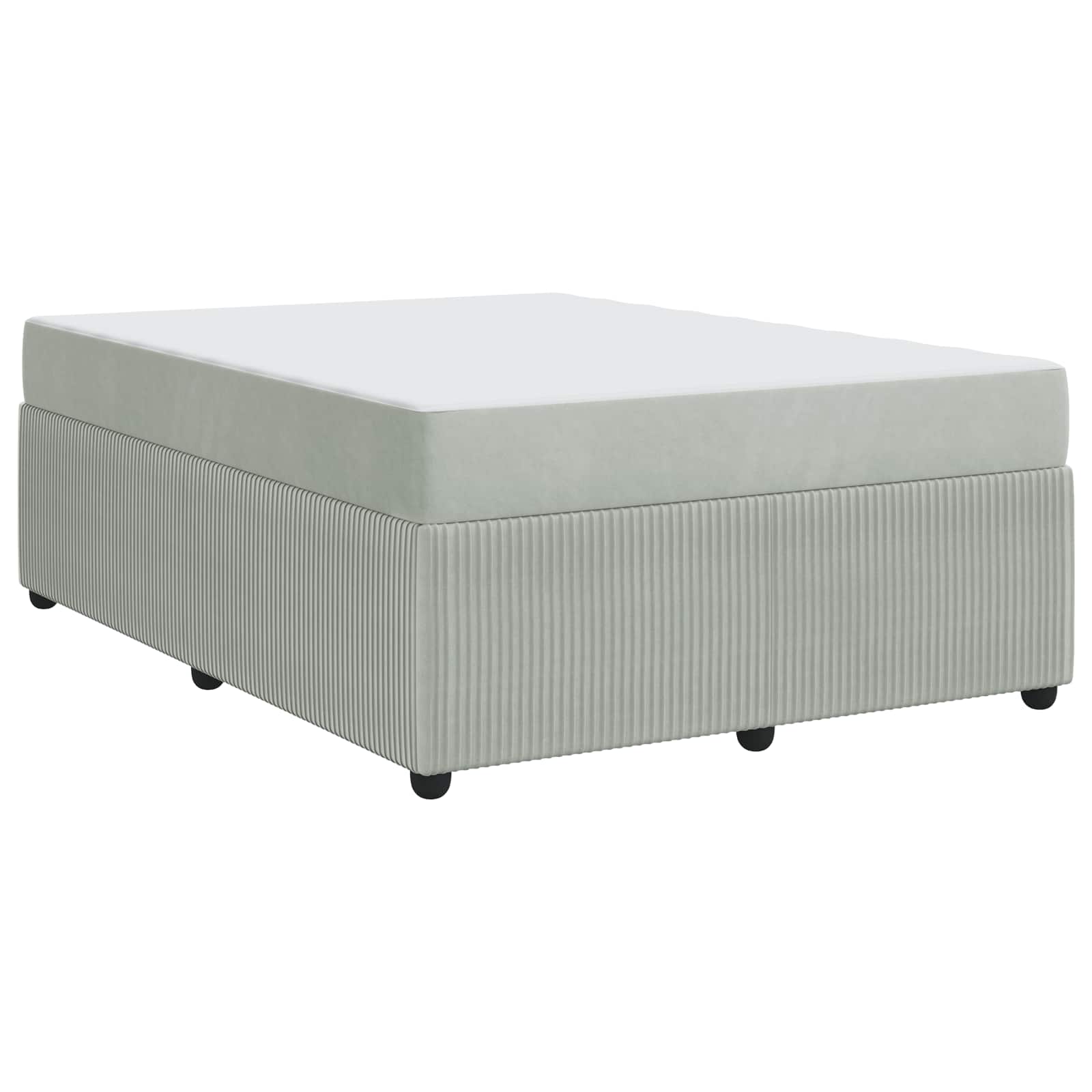 Cadre de lit avec matelas Gris clair 160 x 200 cm tissu - XIOS