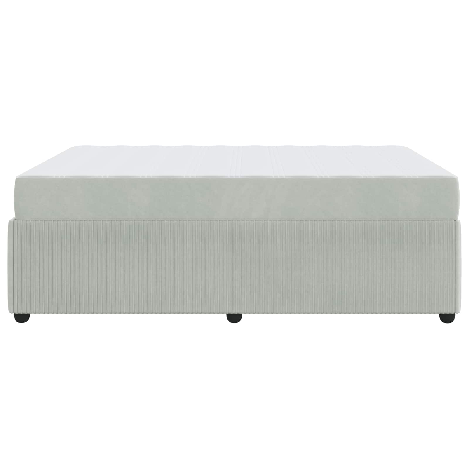 Cadre de lit avec matelas Gris clair 160 x 200 cm tissu - XIOS