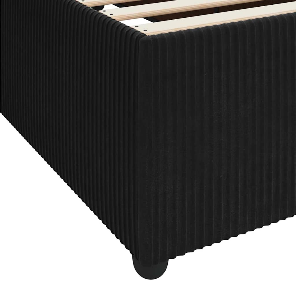 Cadre de lit avec matelas Noir 160 x 200 cm tissu - XIOS