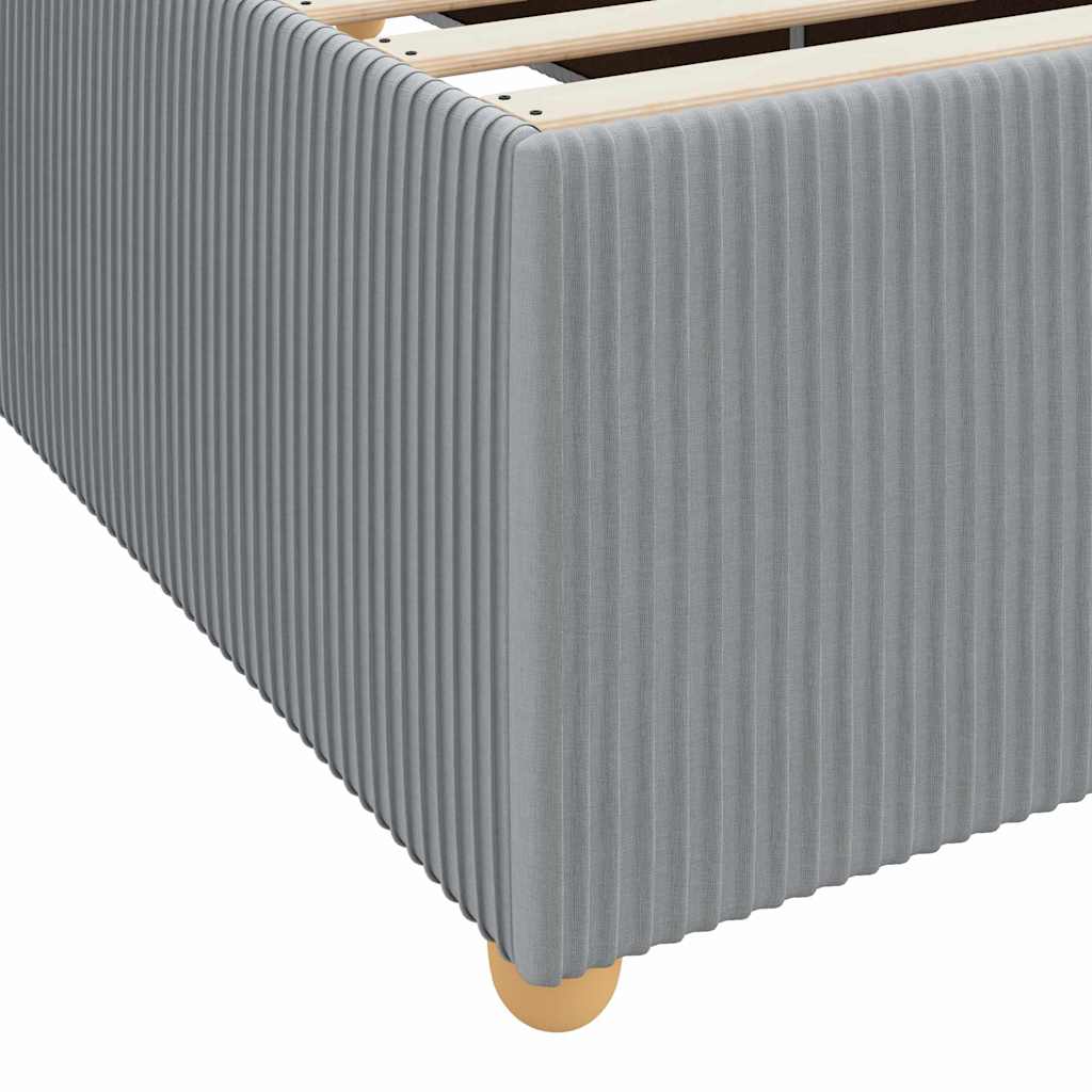 Cadre de lit avec matelas Gris clair 180 x 200 cm tissu - XIOS
