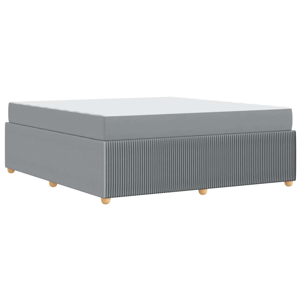 Cadre de lit avec matelas Gris clair 180 x 200 cm tissu - XIOS