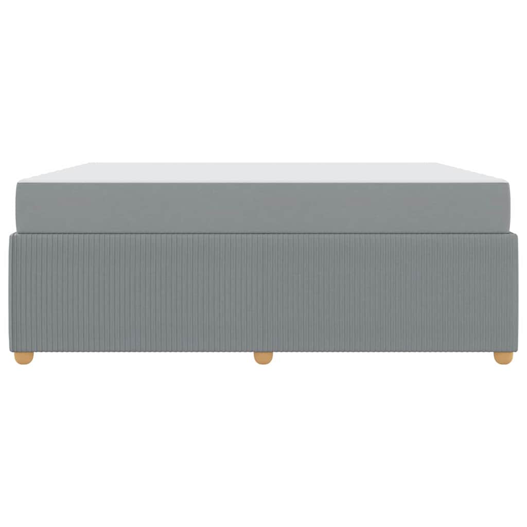 Cadre de lit avec matelas Gris clair 180 x 200 cm tissu - XIOS