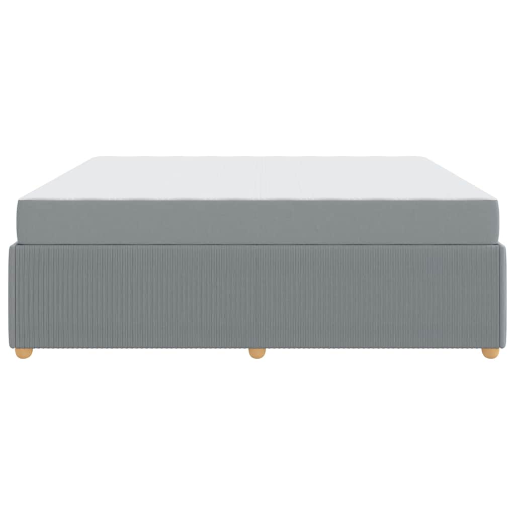 Cadre de lit avec matelas Gris clair 180 x 200 cm tissu - XIOS
