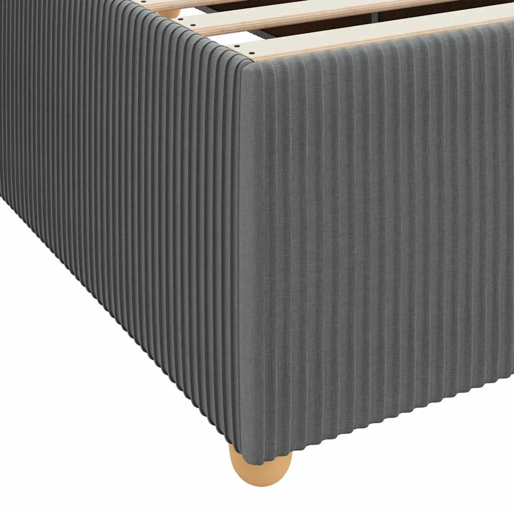 Cadre de lit avec matelas Gris foncé 180 x 200 cm tissu - XIOS
