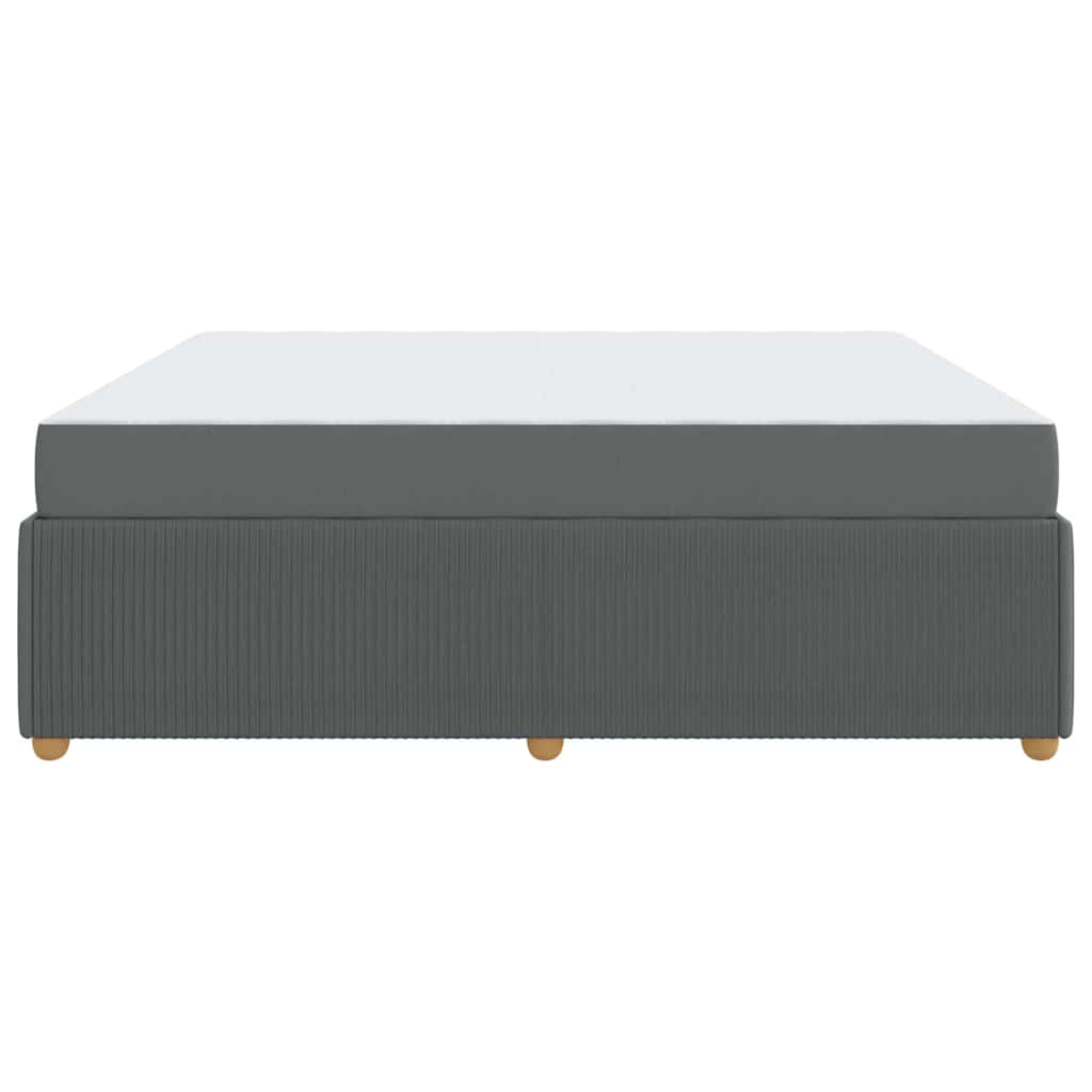 Cadre de lit avec matelas Gris foncé 180 x 200 cm tissu - XIOS