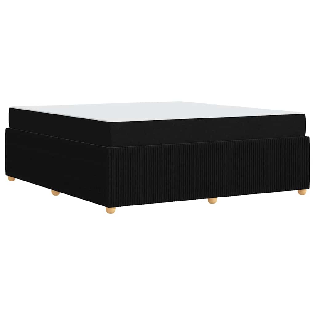 Cadre de lit avec matelas Noir 180 x 200 cm tissu - XIOS