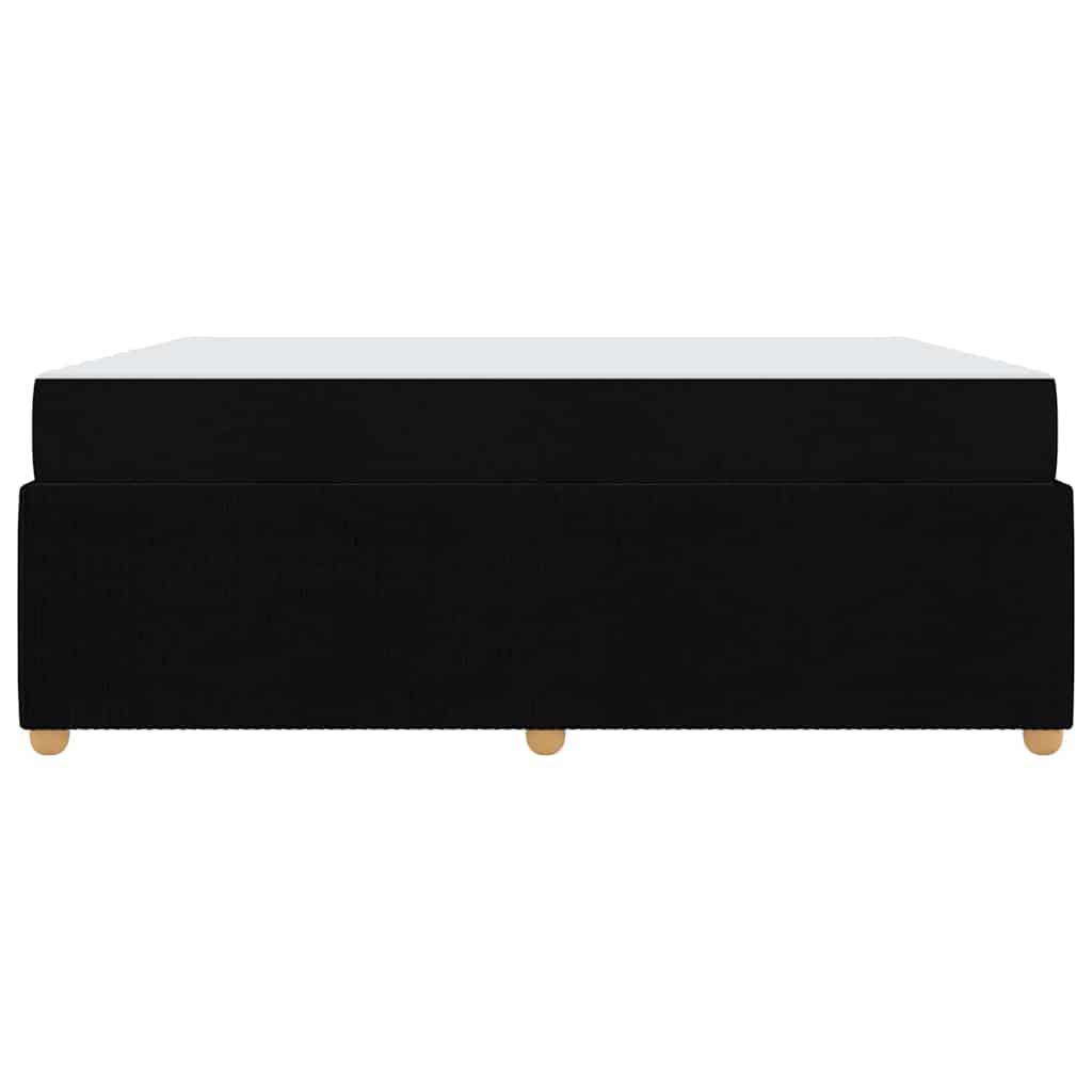 Cadre de lit avec matelas Noir 180 x 200 cm tissu - XIOS