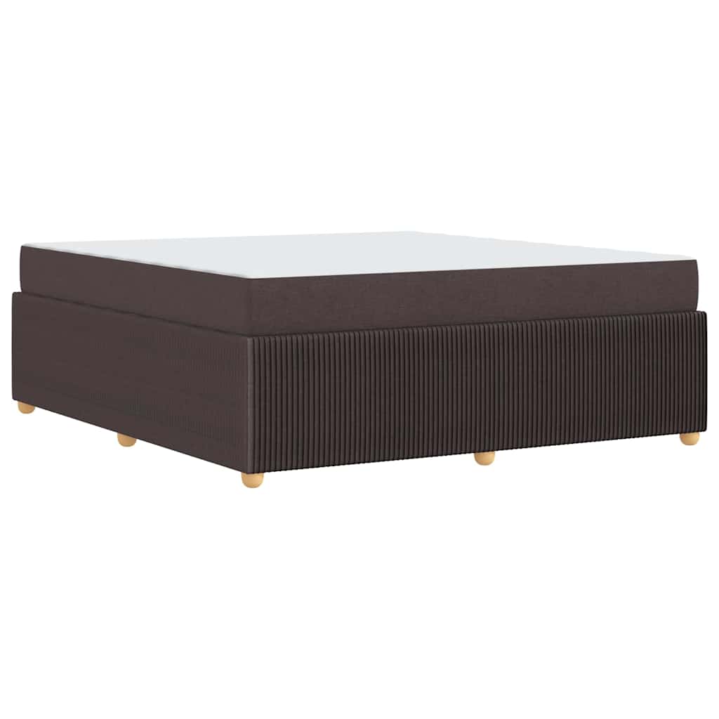 Cadre de lit avec matelas Marron foncé 180 x 200 cm tissu - XIOS