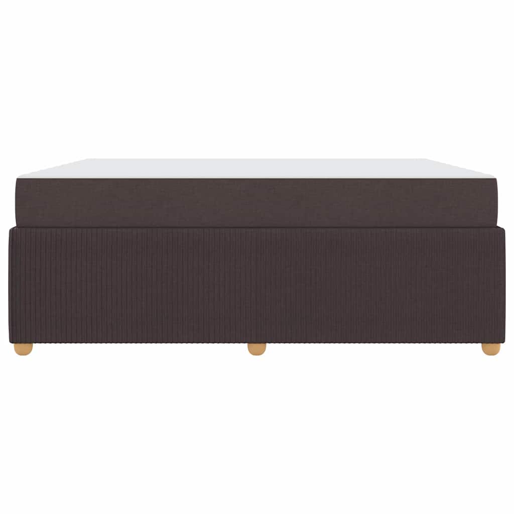 Cadre de lit avec matelas Marron foncé 180 x 200 cm tissu - XIOS