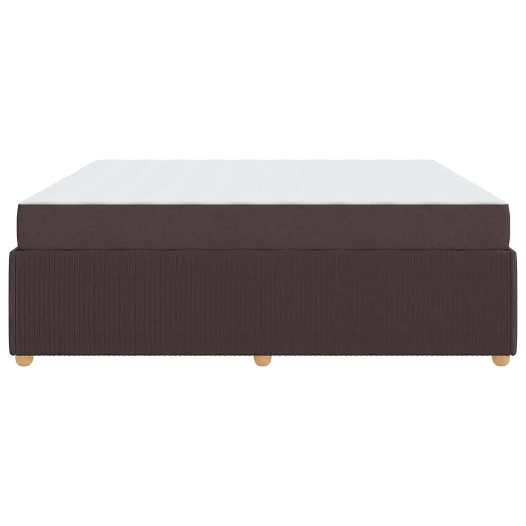 Cadre de lit avec matelas Marron foncé 180 x 200 cm tissu - XIOS