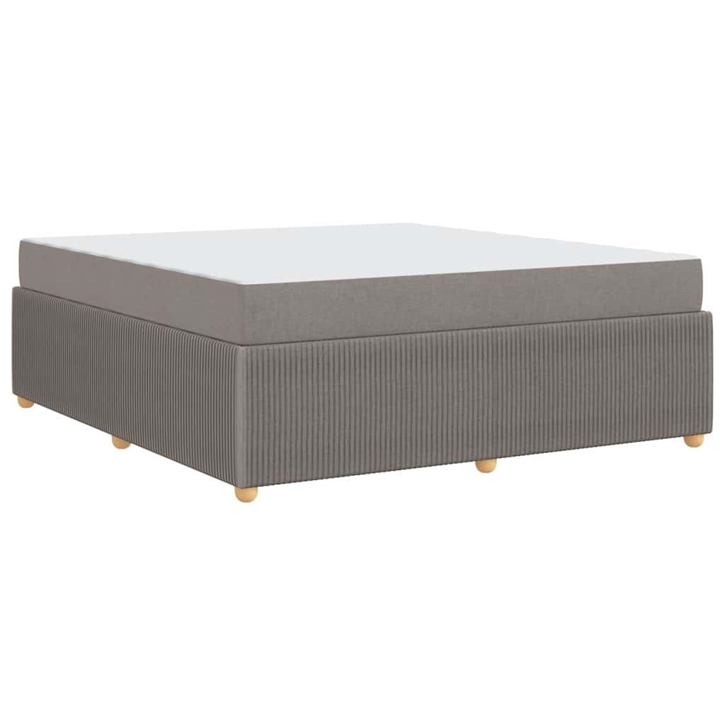 Cadre de lit avec matelas avec matelas Taupe 180 x 200 cm tissu - XIOS