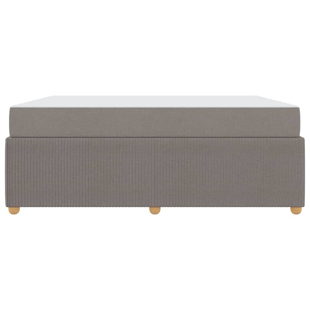 Cadre de lit avec matelas avec matelas Taupe 180 x 200 cm tissu - XIOS