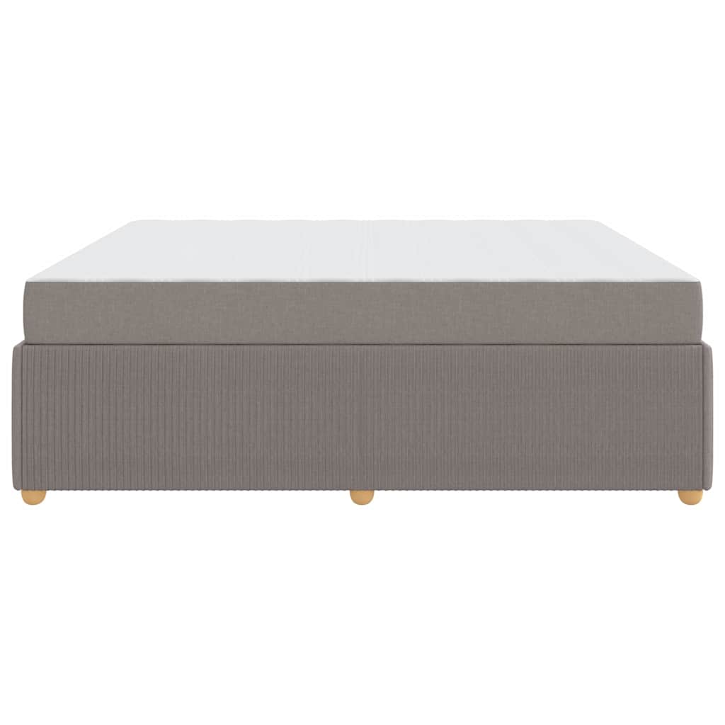 Cadre de lit avec matelas avec matelas Taupe 180 x 200 cm tissu - XIOS