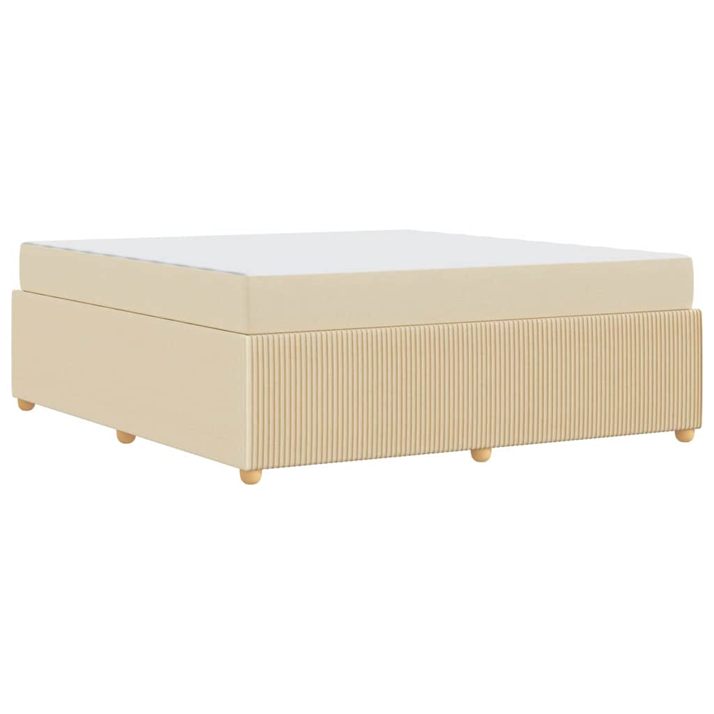 Cadre de lit avec matelas Crème 180 x 200 cm tissu - XIOS