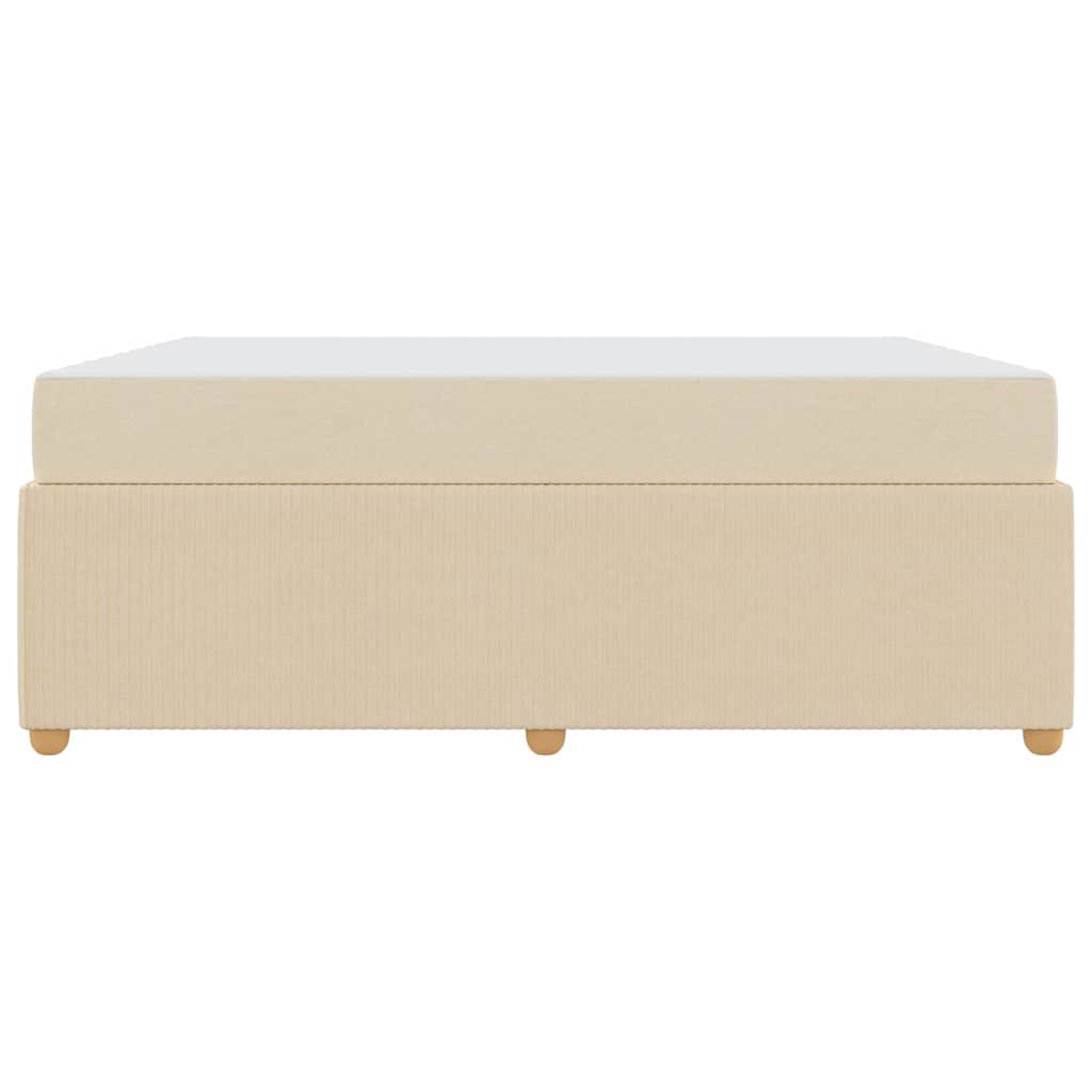 Cadre de lit avec matelas Crème 180 x 200 cm tissu - XIOS