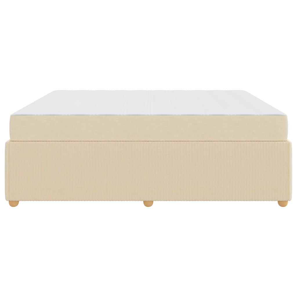 Cadre de lit avec matelas Crème 180 x 200 cm tissu - XIOS
