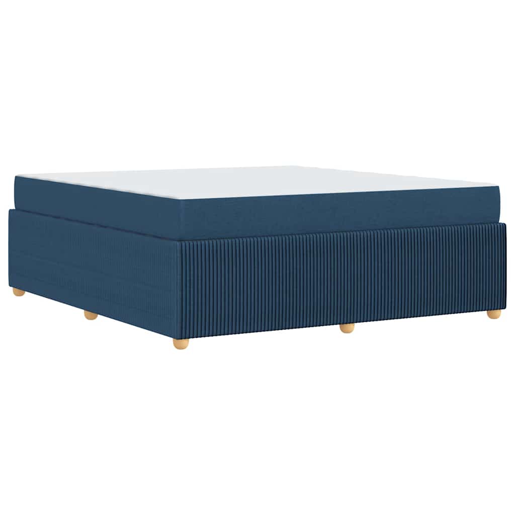 Cadre de lit avec matelas Bleu 180 x 200 cm tissu - XIOS
