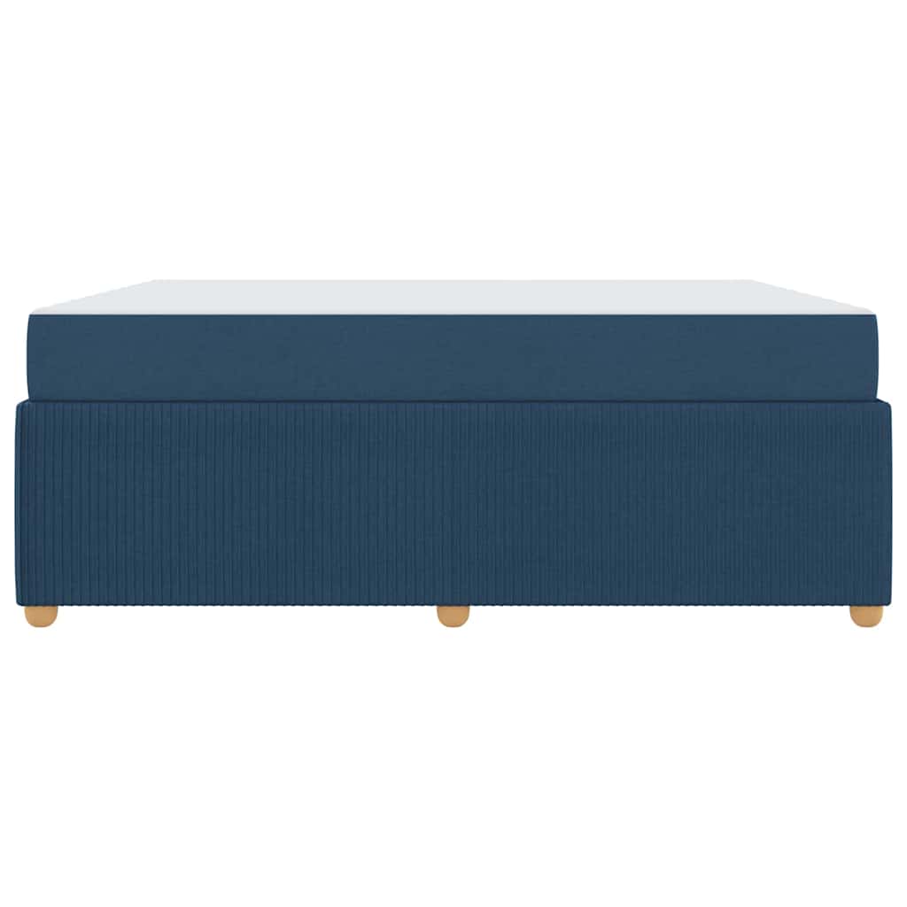 Cadre de lit avec matelas Bleu 180 x 200 cm tissu - XIOS