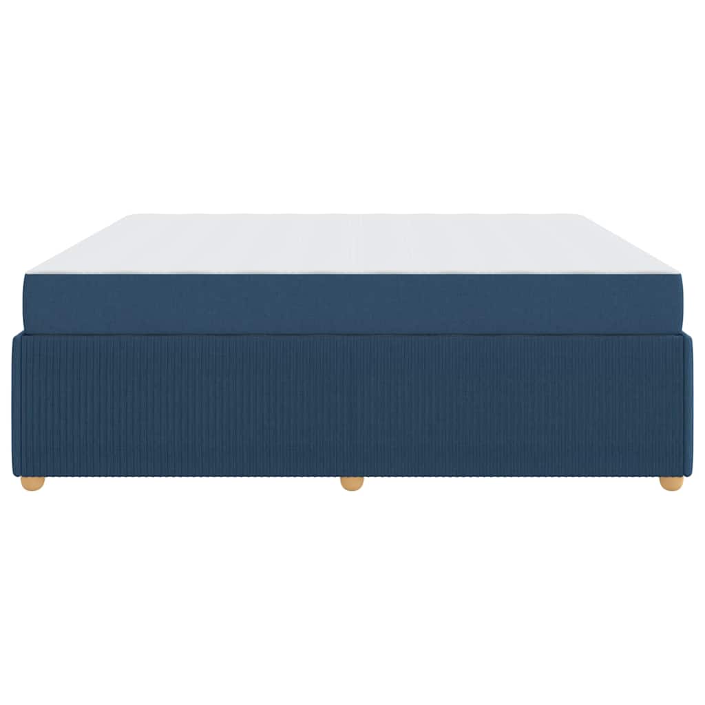 Cadre de lit avec matelas Bleu 180 x 200 cm tissu - XIOS
