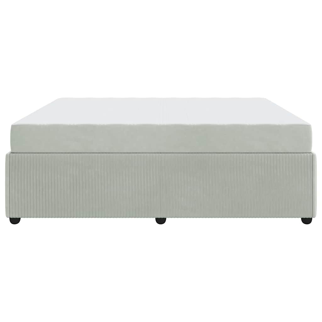 Cadre de lit avec matelas Gris clair 180 x 200 cm tissu - XIOS
