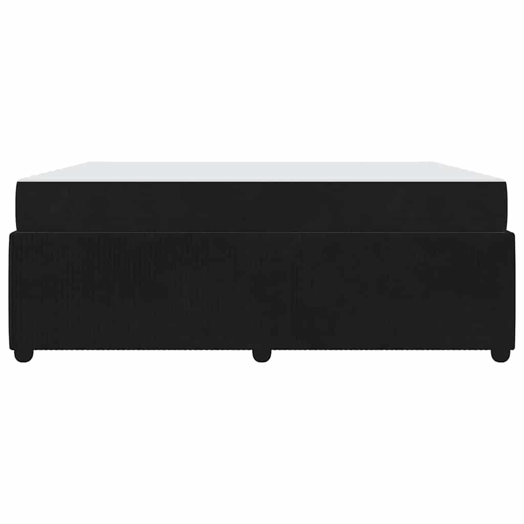 Cadre de lit avec matelas Noir 180 x 200 cm tissu - XIOS