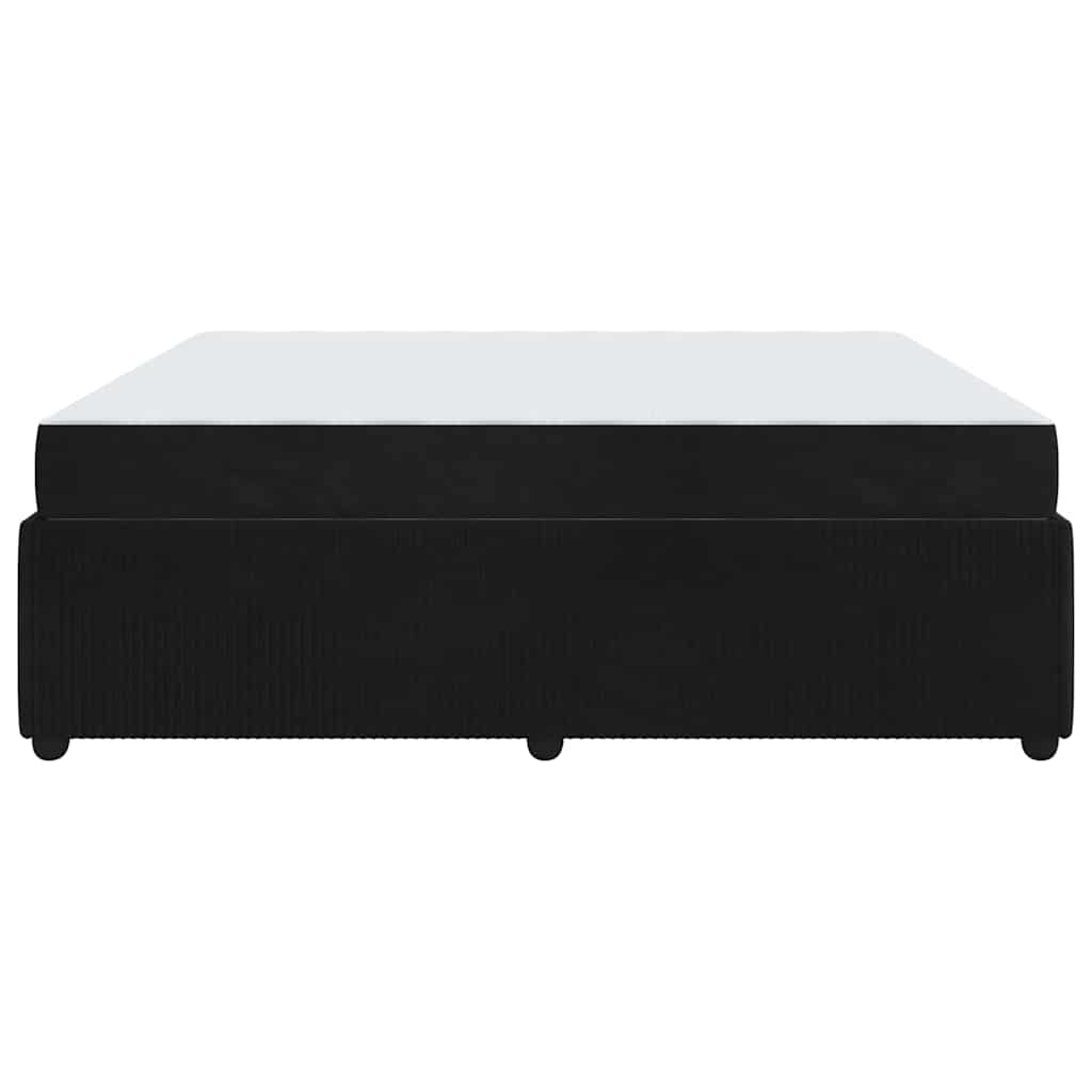 Cadre de lit avec matelas Noir 180 x 200 cm tissu - XIOS