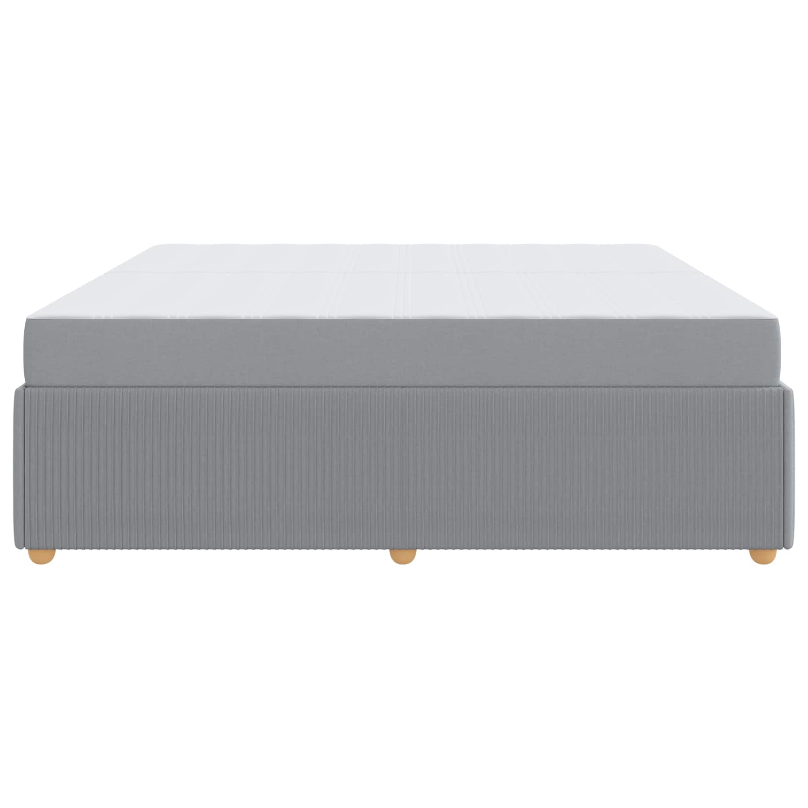 Cadre de lit avec matelas Gris clair 200 x 200 cm tissu - XIOS