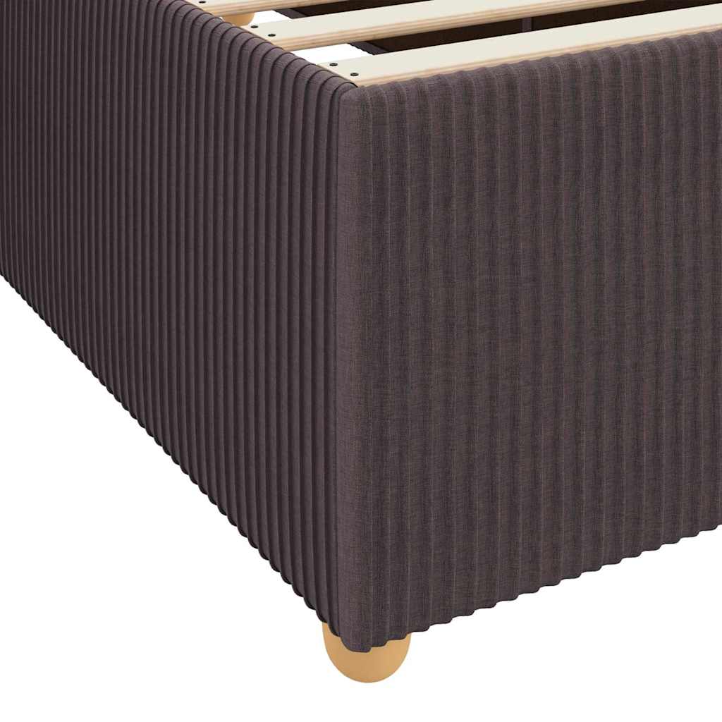 Cadre de lit avec matelas Marron foncé 200 x 200 cm tissu - XIOS