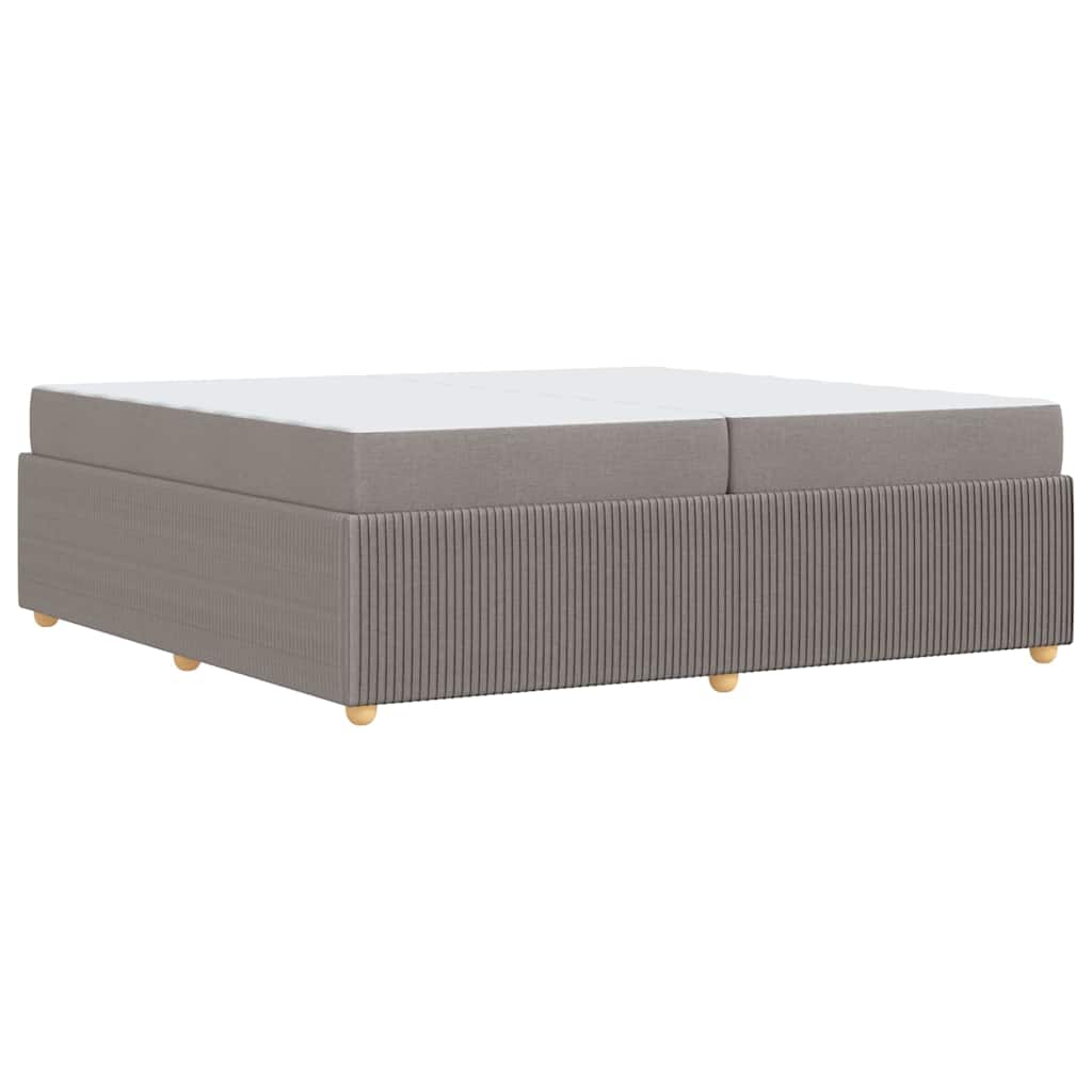 Cadre de lit avec matelas Taupe 200 x 200 cm tissu - XIOS