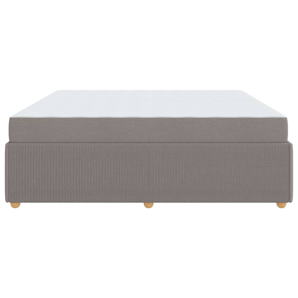 Cadre de lit avec matelas Taupe 200 x 200 cm tissu - XIOS