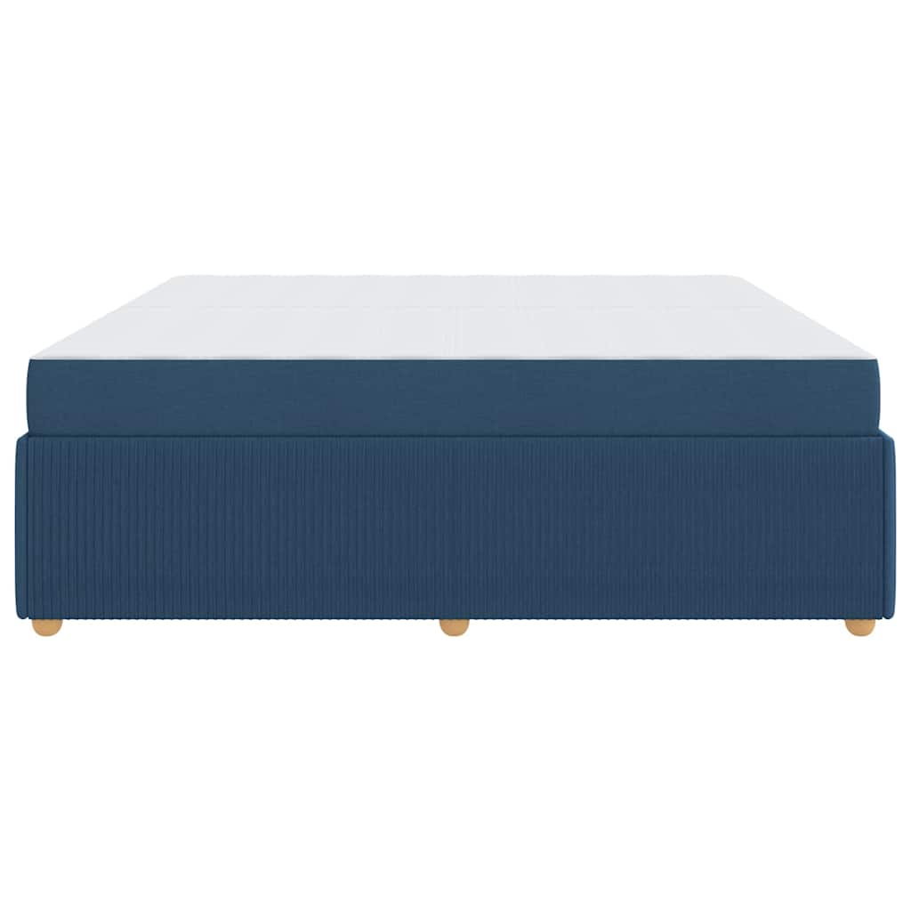 Cadre de lit Bleu 200 x 200 cm tissu