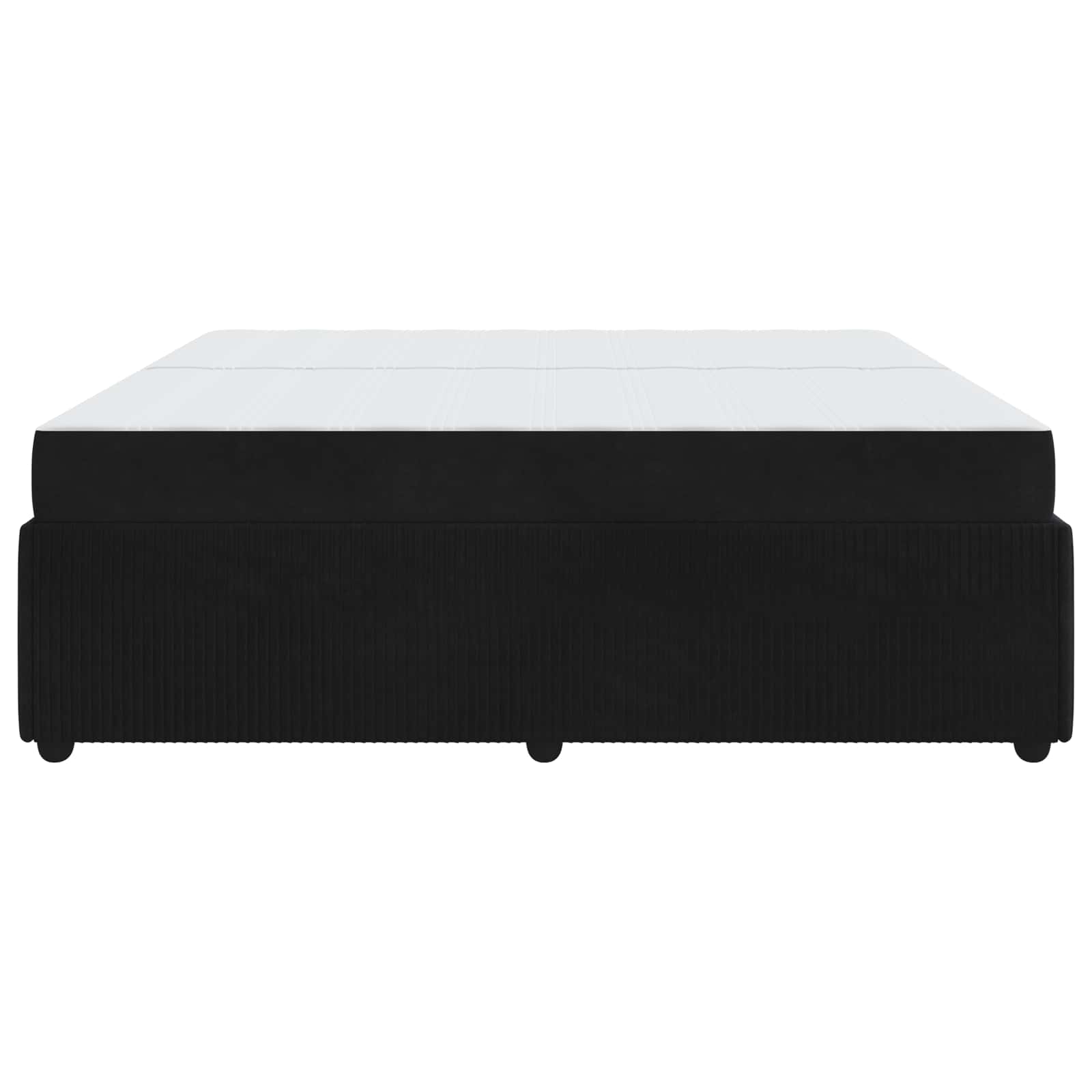 Cadre de lit avec matelas Noir 200 x 200 cm tissu - XIOS