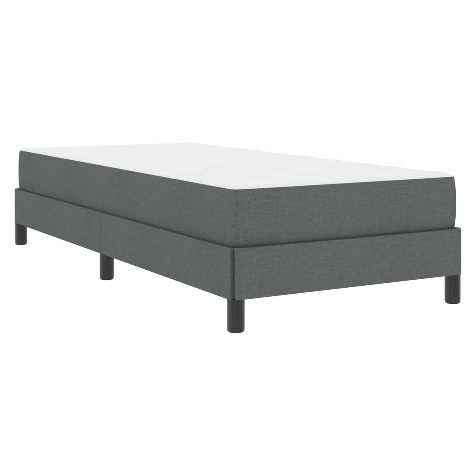 Lit à ressorts avec matelas Gris foncé 80 x 200 cm tissu - XIOS