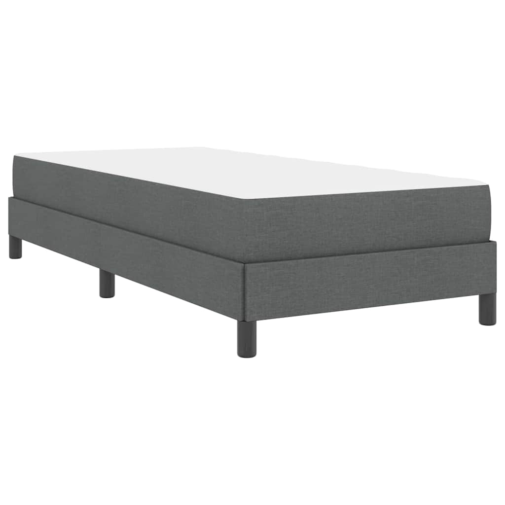 Lit à ressorts avec matelas Gris foncé 80 x 200 cm tissu - XIOS