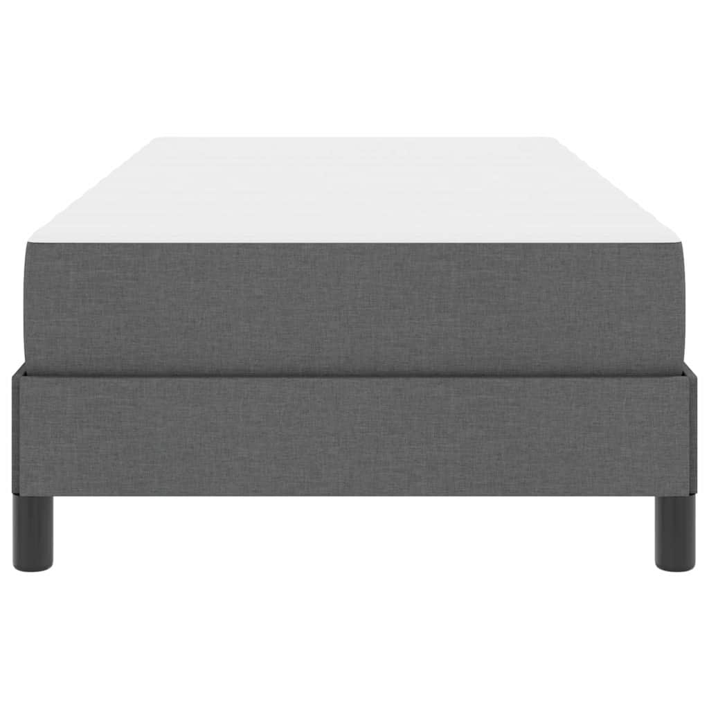 Lit à ressorts avec matelas Gris foncé 80 x 200 cm tissu - XIOS