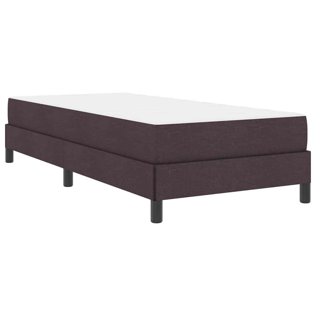 Lit à ressorts avec matelas Marron foncé 80 x 200 cm tissu - XIOS