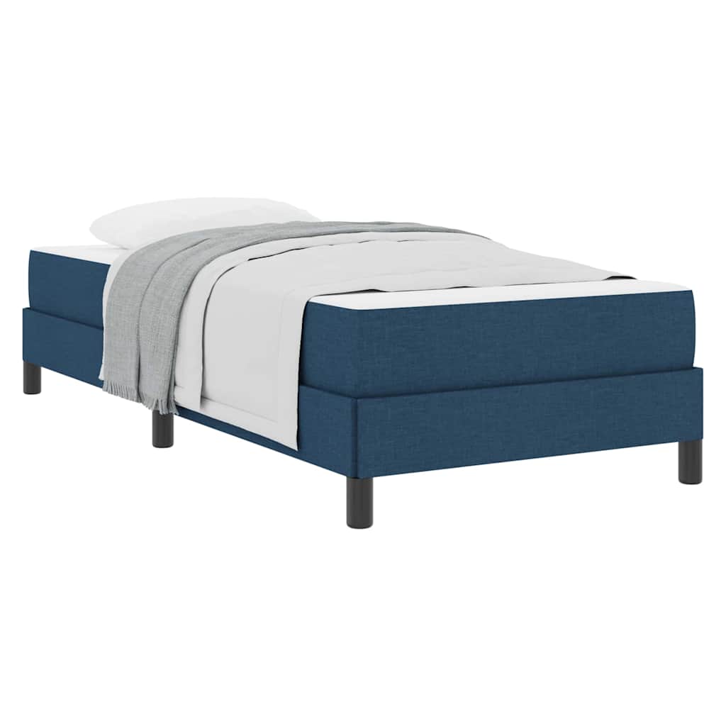 Lit à ressorts avec matelas Bleu 80 x 200 cm tissu - XIOS