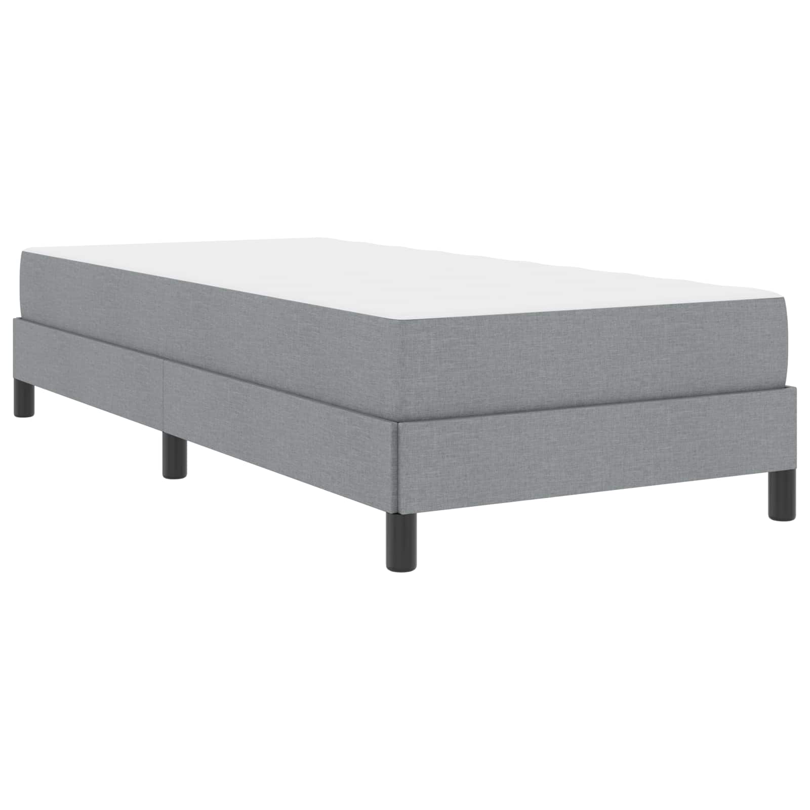 Lit à ressorts avec matelas Gris clair 90 x 190 cm tissu - XIOS
