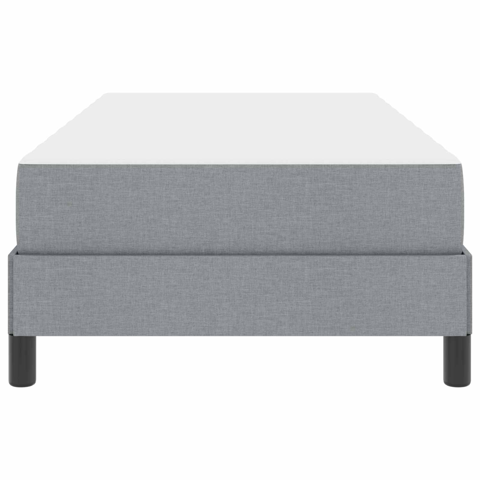 Lit à ressorts avec matelas Gris clair 90 x 190 cm tissu - XIOS