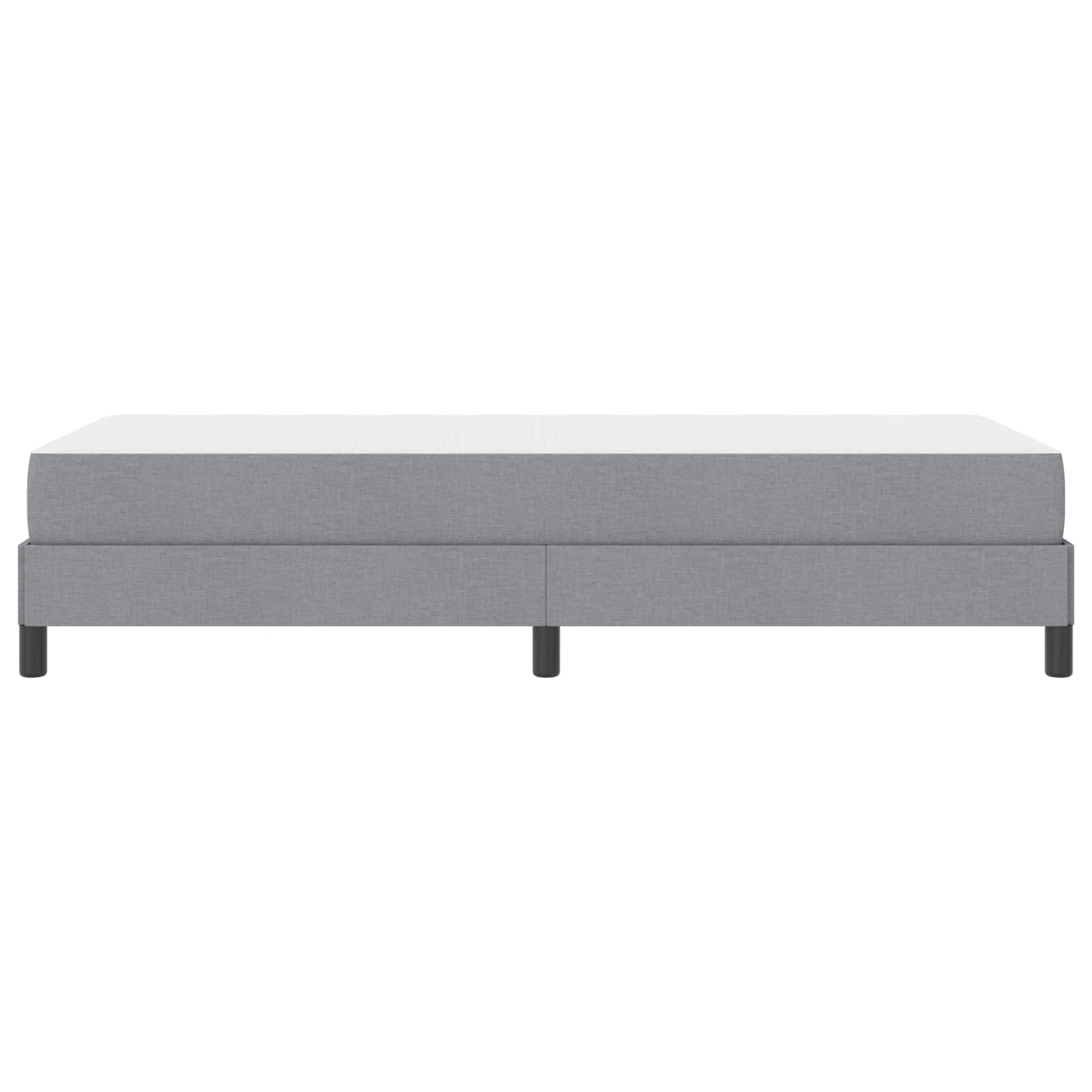 Lit à ressorts avec matelas Gris clair 90 x 190 cm tissu - XIOS
