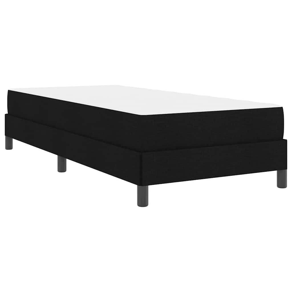 Lit à ressorts avec matelas Noir 90 x 190 cm tissu - XIOS