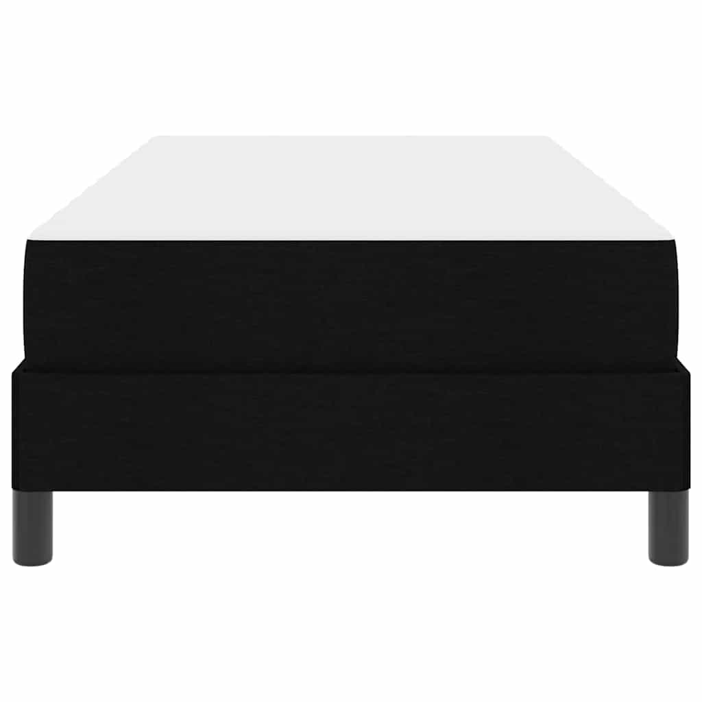 Lit à ressorts avec matelas Noir 90 x 190 cm tissu - XIOS