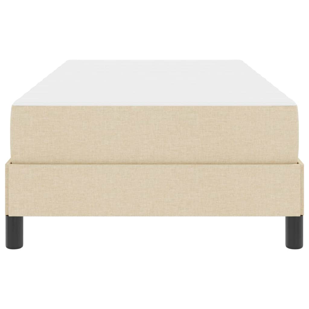 Lit à ressorts avec matelas Crème 90 x 190 cm tissu - XIOS