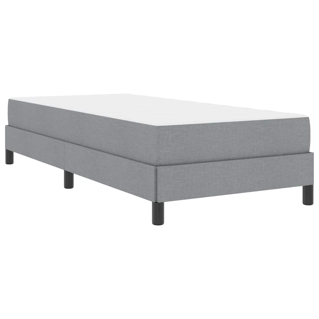 Lit à ressorts avec matelas Gris clair 90 x 200 cm tissu - XIOS