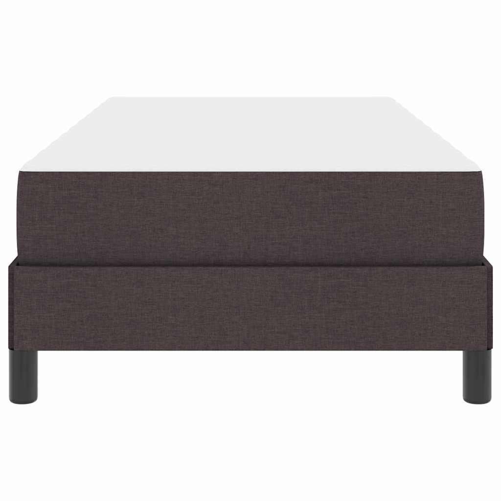 Lit à ressorts Marron foncé 90 x 200 cm tissu - XIOS