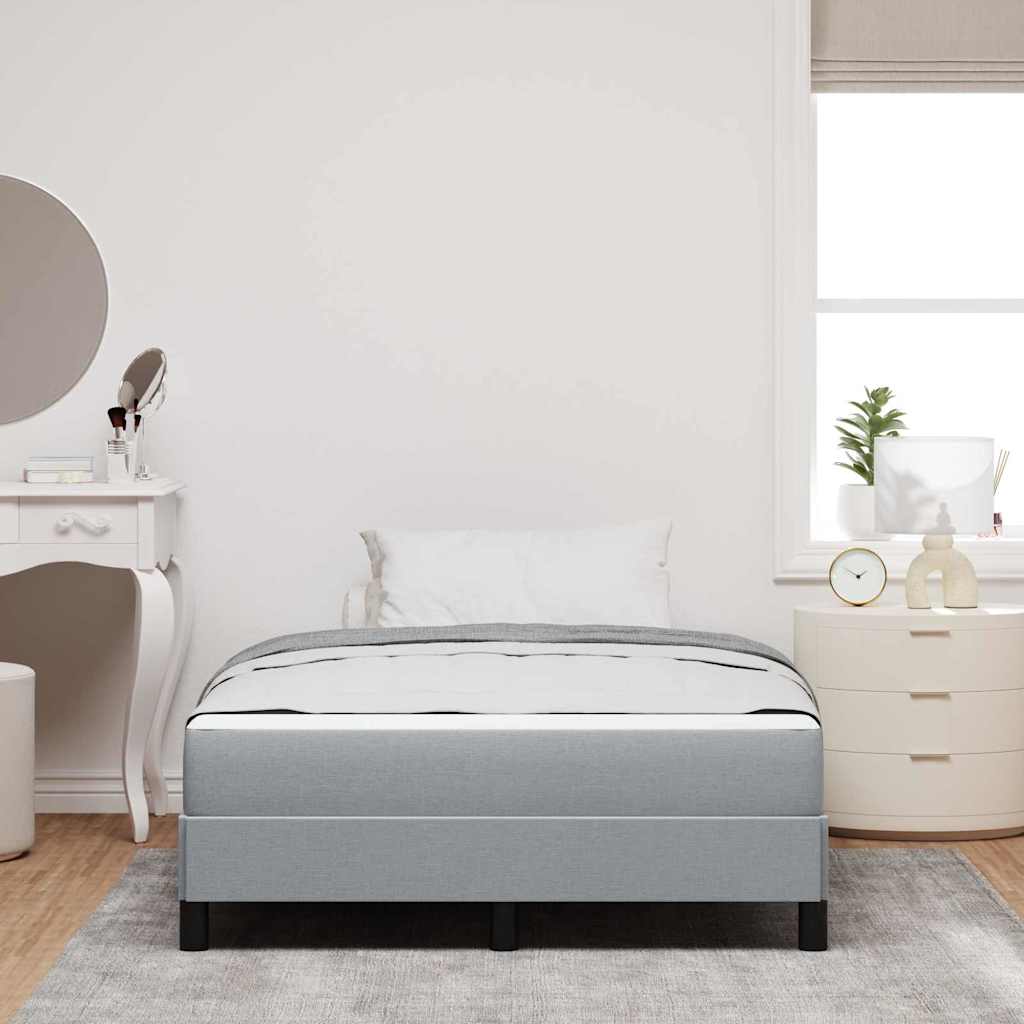 Lit à ressorts avec matelas Gris clair 120 x 190 cm tissu - XIOS