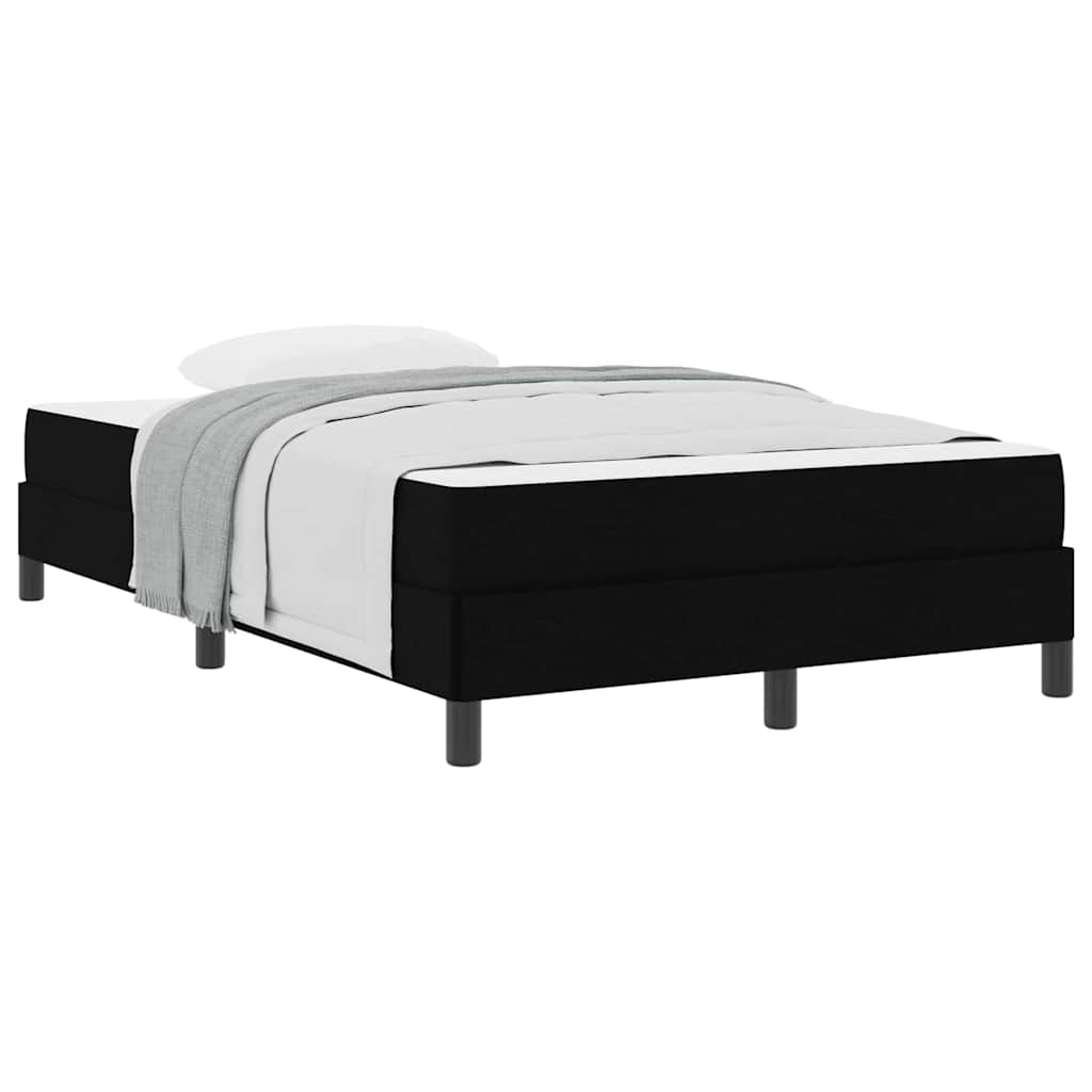 Lit à ressorts avec matelas Noir 120 x 190 cm tissu - XIOS