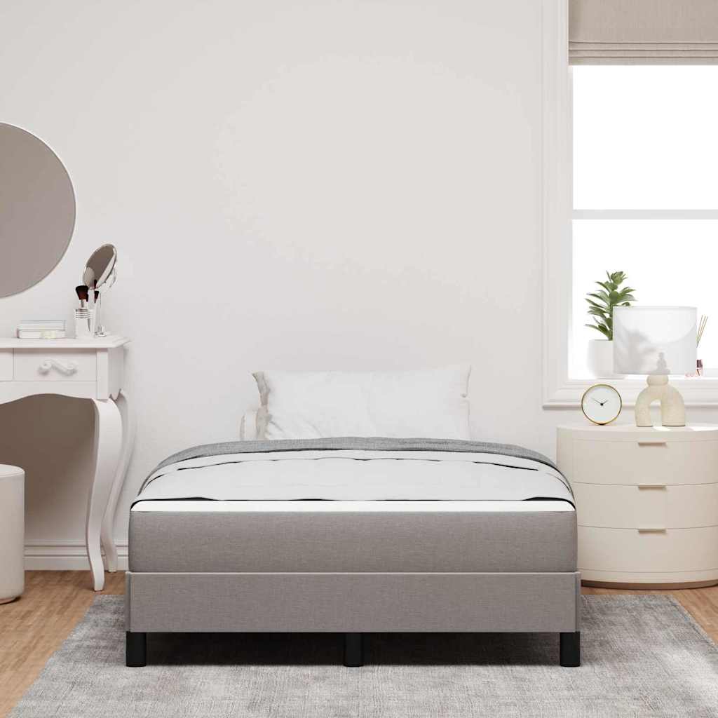 Lit à ressorts avec matelas Taupe 120 x 190 cm tissu - XIOS