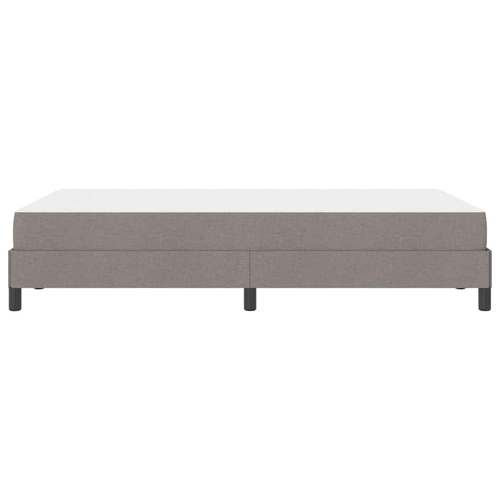 Lit à ressorts avec matelas Taupe 120 x 190 cm tissu - XIOS