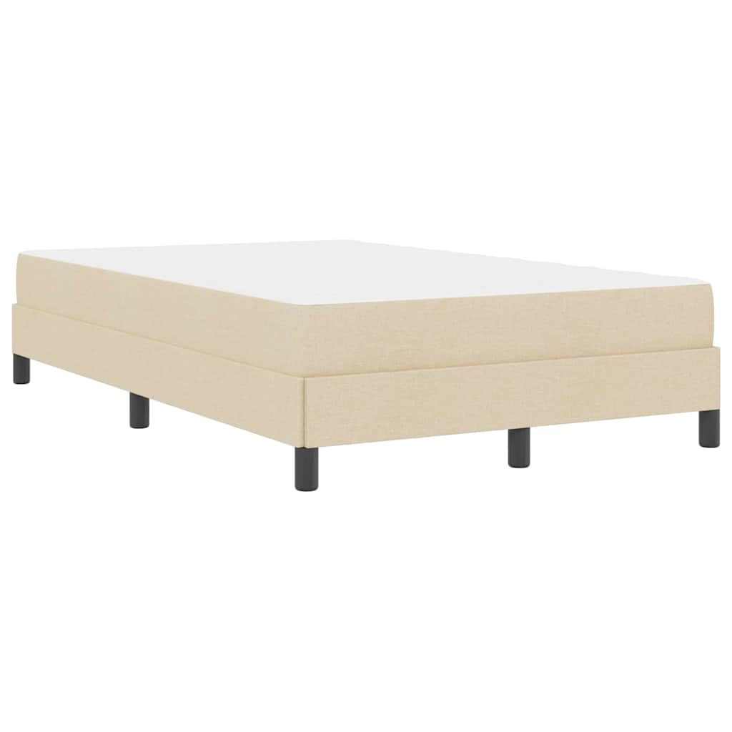 Lit à ressorts avec matelas Crème 120 x 190 cm tissu - XIOS